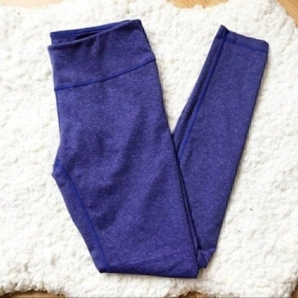 Zella: Jewel Tone Purple Blue Stripe Leggings S
